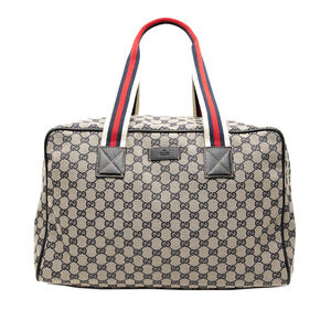Pre-Loved Gucci GG Canvas Web Travel Bag